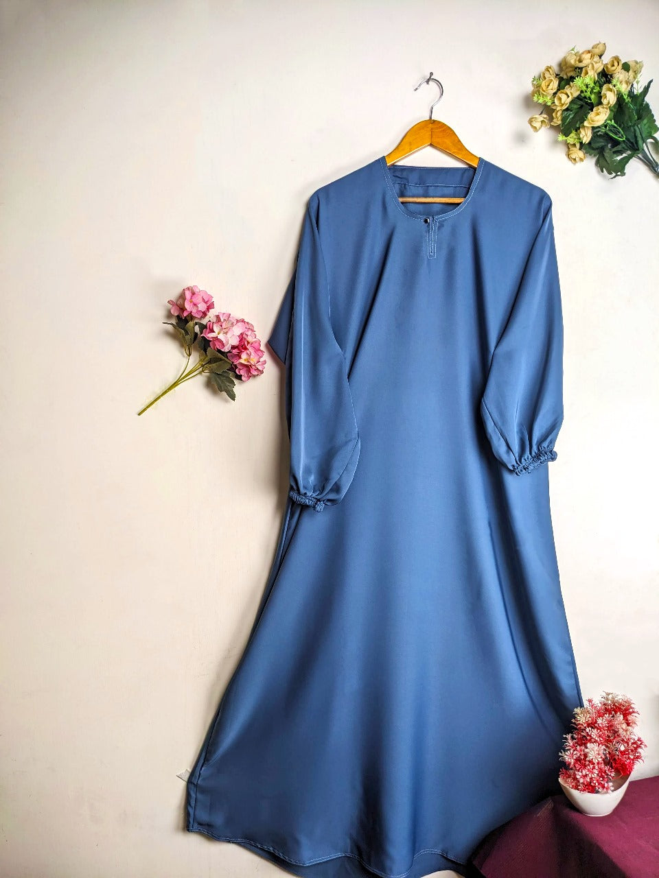 Plain Elastic sleeves Abaya Available in different Colors Abaya Fashion Muslim Modest Dress Summer Lightweight Dress
