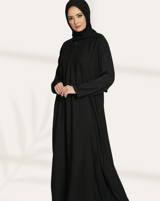 Women's Abaya Muslim Dubai Kaftan Dress: Solid Plain Full Length Loose Fit Long Sleeve Maxi Robe Arabic Burka Islamic Dresses