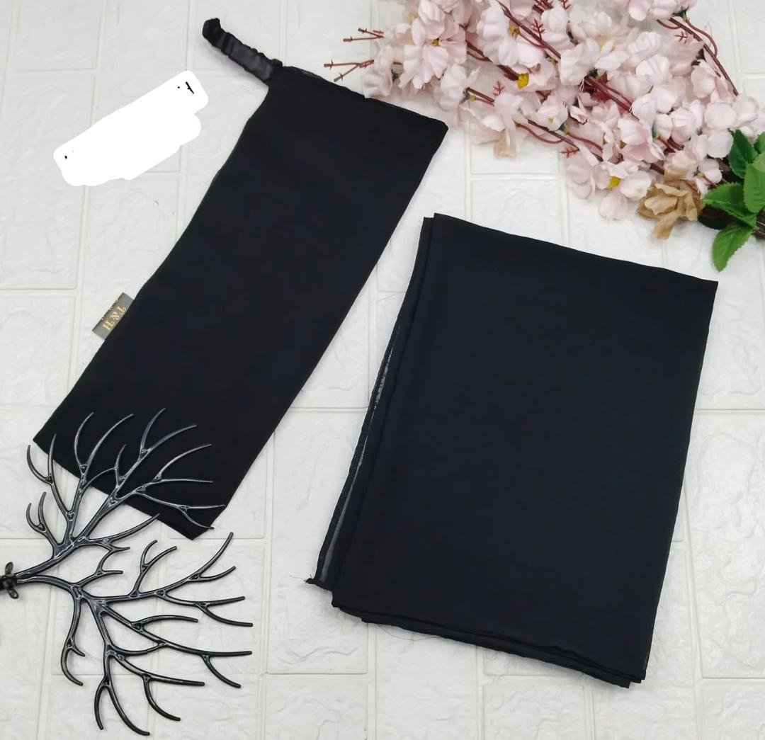 Chiffon Georgette Hijab Niqab Set Available in all Colours Girls School College Niqab Headwear Muslims Wear Islamic Modest Wear