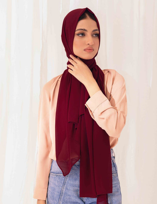 Chiffon Georgette Bubble Hijab Easy to wear Muslim Modest Headwear Islamic Scarf Modest Scarf