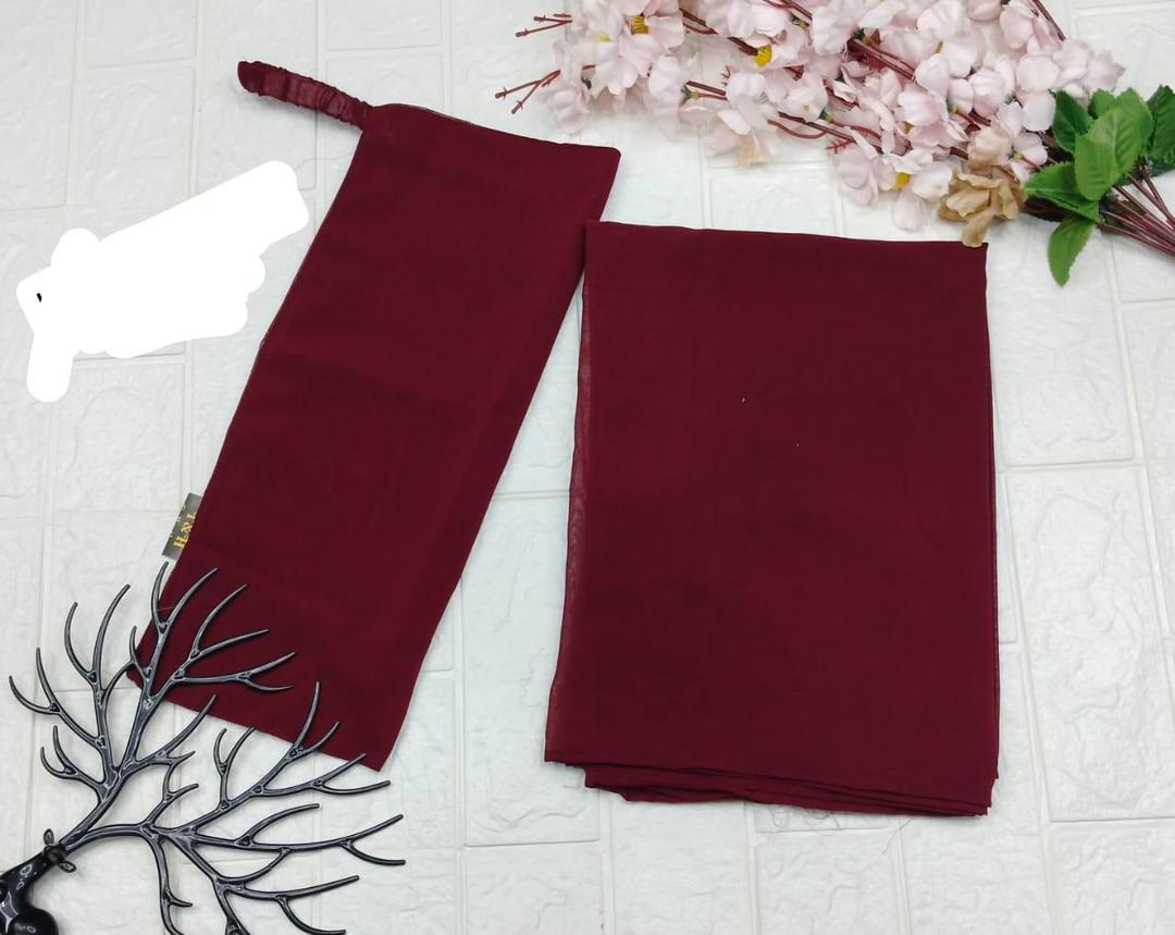 Chiffon Georgette Hijab Niqab Set Available in all Colours Girls School College Niqab Headwear Muslims Wear Islamic Modest Wear